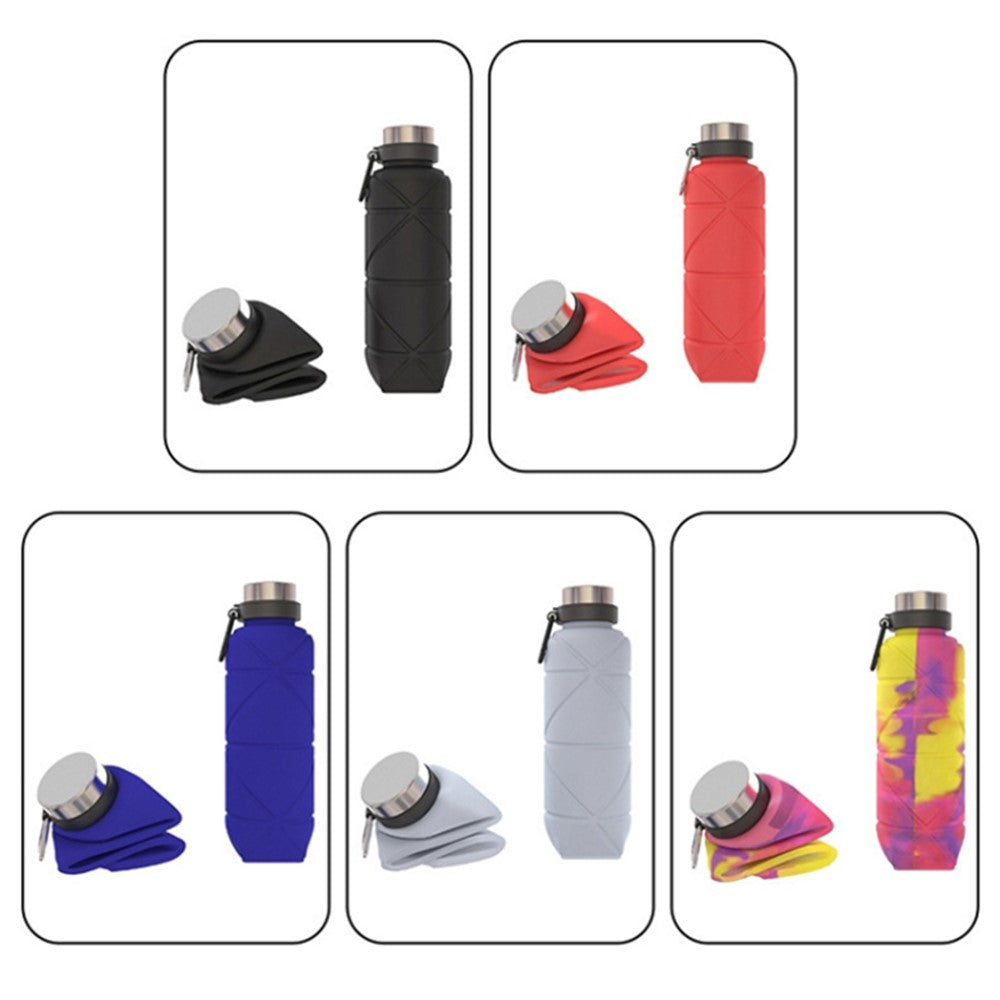 700ML Portable Folding Silicone Water Bottle Outdoor Travel Collapsible Drinking Cup (BPA Free, FDA Certified)