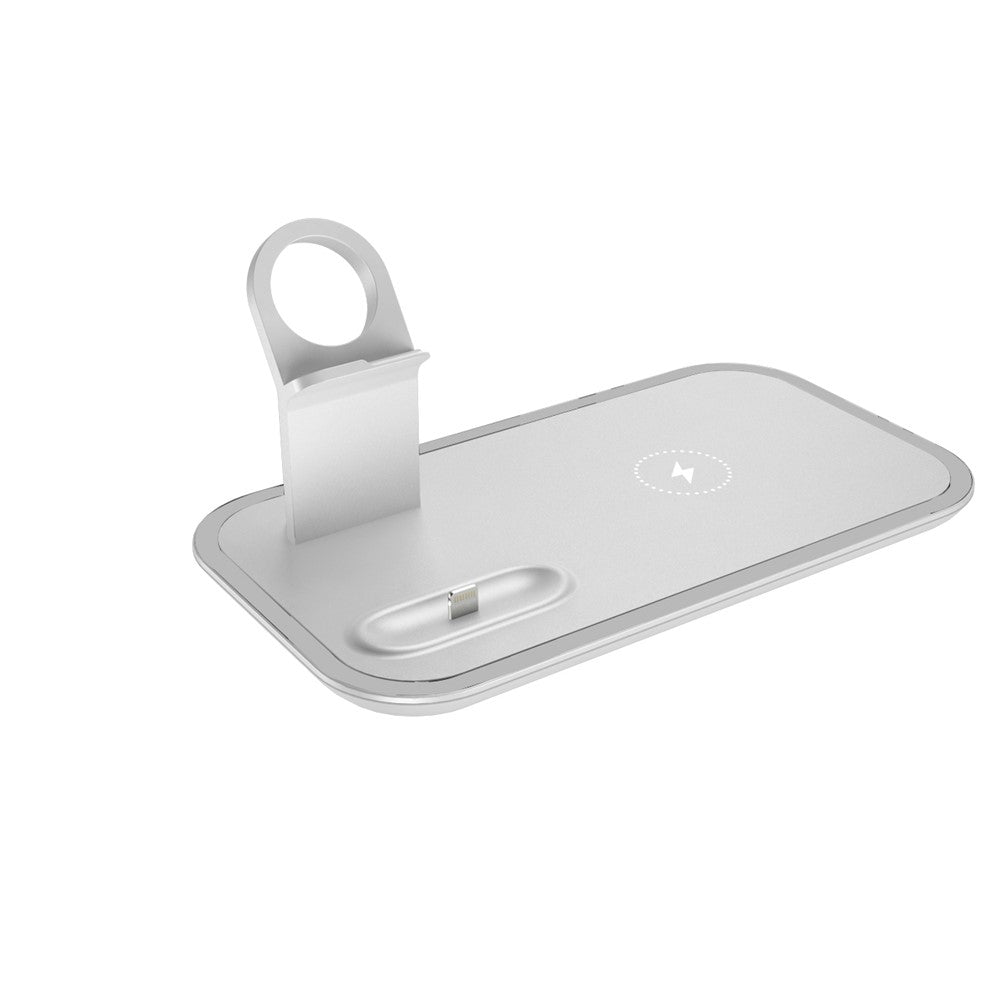 WS14 3-in-1 Wireless Charger Stand Qi Fast Charging Station for Apple Watch + AirPods + Phone Station Dock