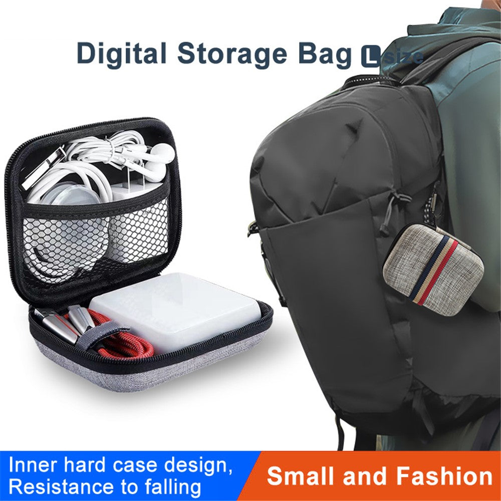 IMAK Digital Storage Bag Power Bank Data Cable Charger Electronics Accessories Portable Pouch, Size: L