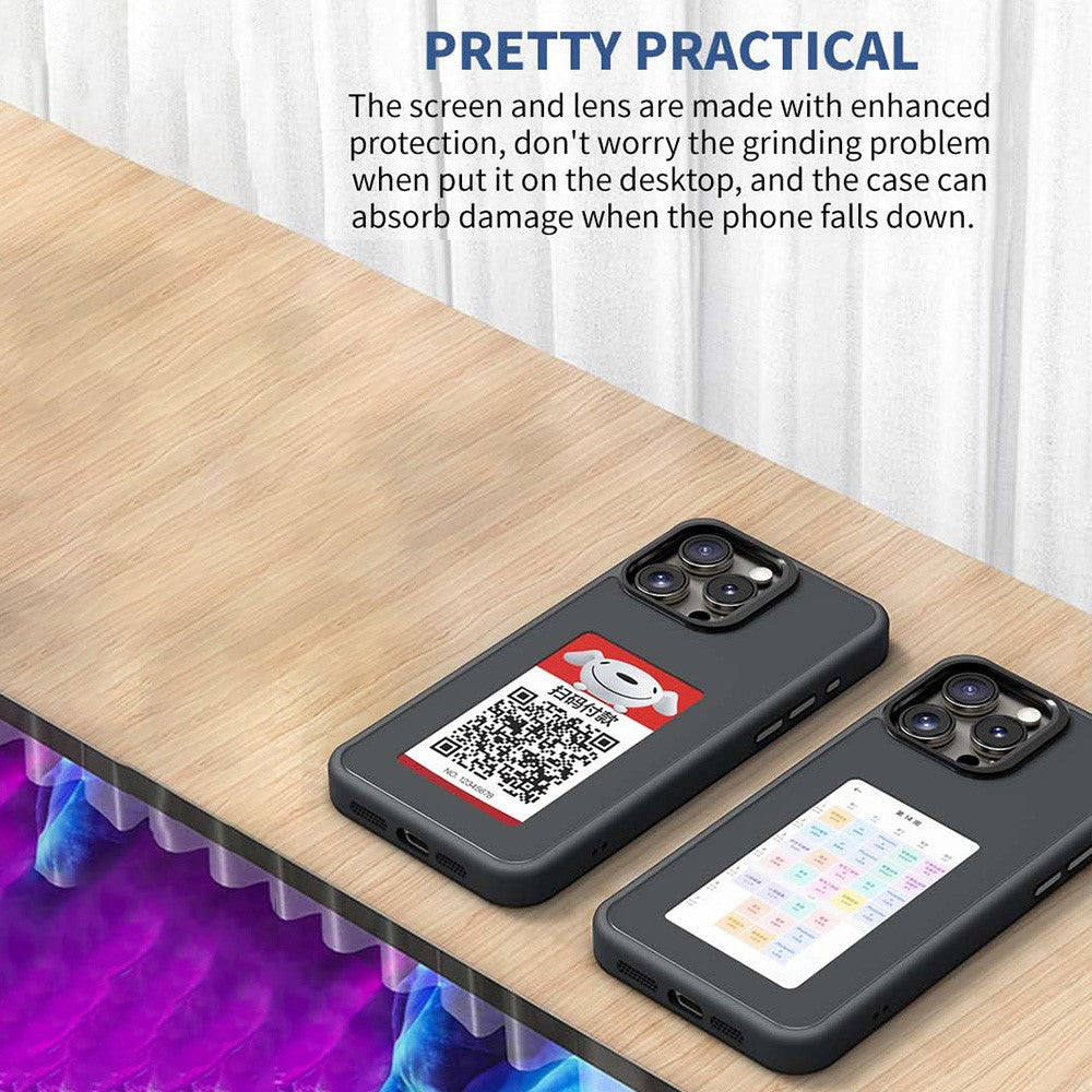 For iPhone 16 Pro Max E Ink Phone Cover 4-Color Display Pattern Customized Case