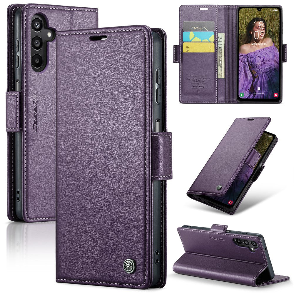 For Samsung Galaxy A16 5G / A16 4G Leather Case CASEME 023 RFID Blocking 3 Card Slot Mobile Cover