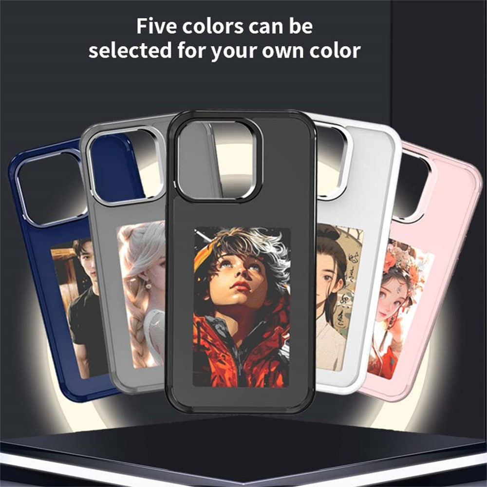 For iPhone 15 Pro Smart E-Ink Phone Case 4 Color HD 4 inch Display NFC DIY Customized Screen