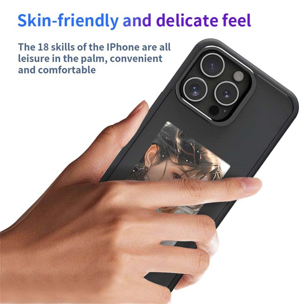 For iPhone 16 Pro Smart E-Ink Phone Case 4 Color HD 4 inch Display NFC DIY Customized Screen