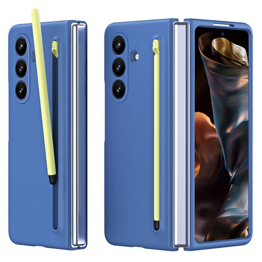 For Samsung Galaxy Z Fold7 5G Phone Case with Tempered Glass Film Hard PC Back Cover with Stylus