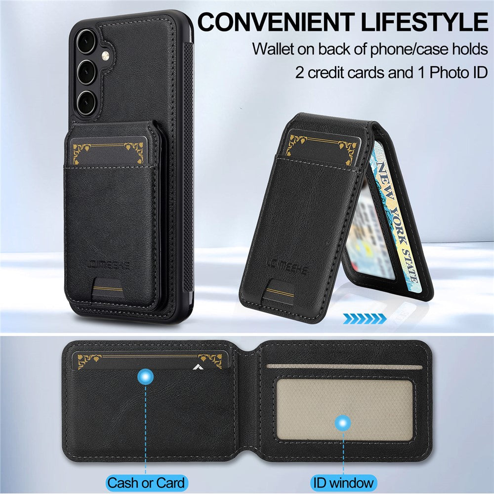 LC.IMEEKE L3 For Samsung Galaxy A17 5G Magnetic Case Detachable Card Holder Leather TPU Mobile Cover