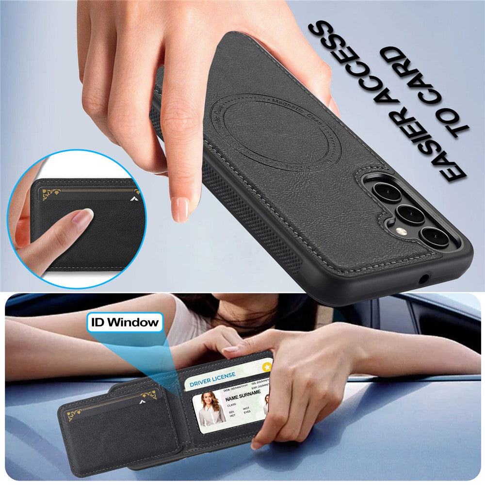 LC.IMEEKE L3 For Samsung Galaxy A17 5G Magnetic Case Detachable Card Holder Leather TPU Mobile Cover