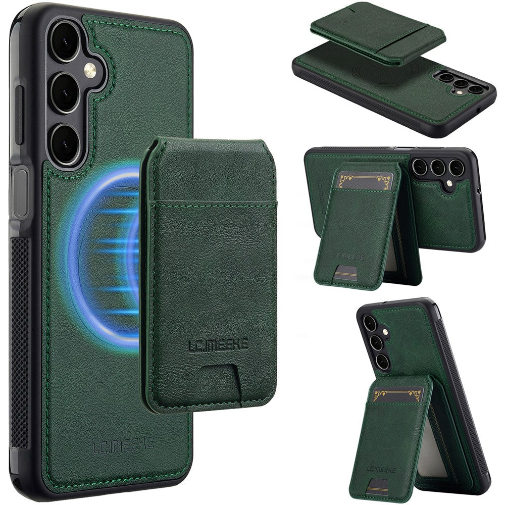 LC.IMEEKE L3 For Samsung Galaxy A17 5G Magnetic Case Detachable Card Holder Leather TPU Mobile Cover