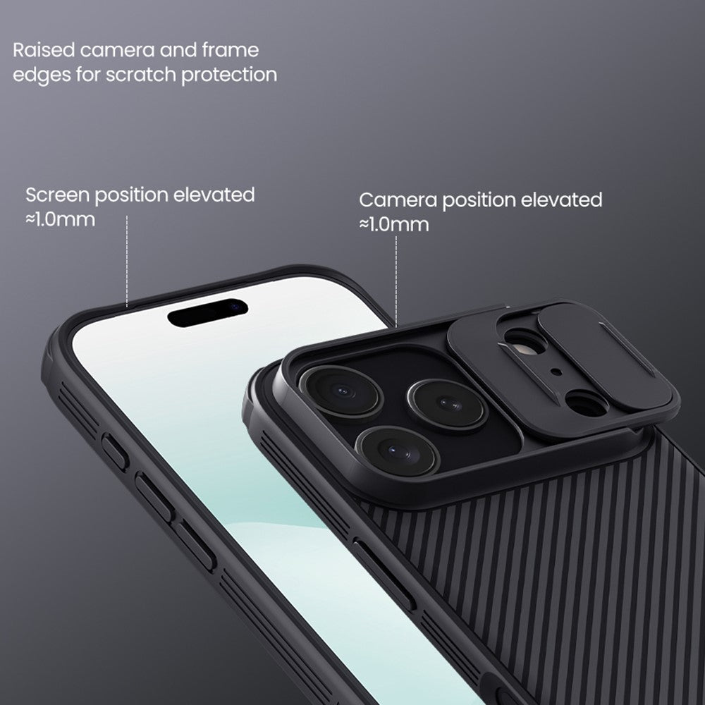 NILLKIN Camshield Pro Series for iPhone 17 Pro Case PC + TPU Slide Camera Lid Phone Cover