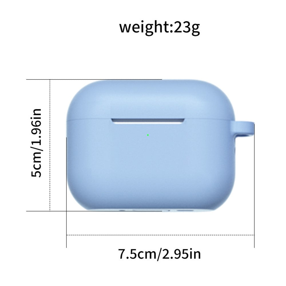 For AirPods Pro 3 Silicone Case Soft Wireless Earbud Organizer Cover with Carabiner