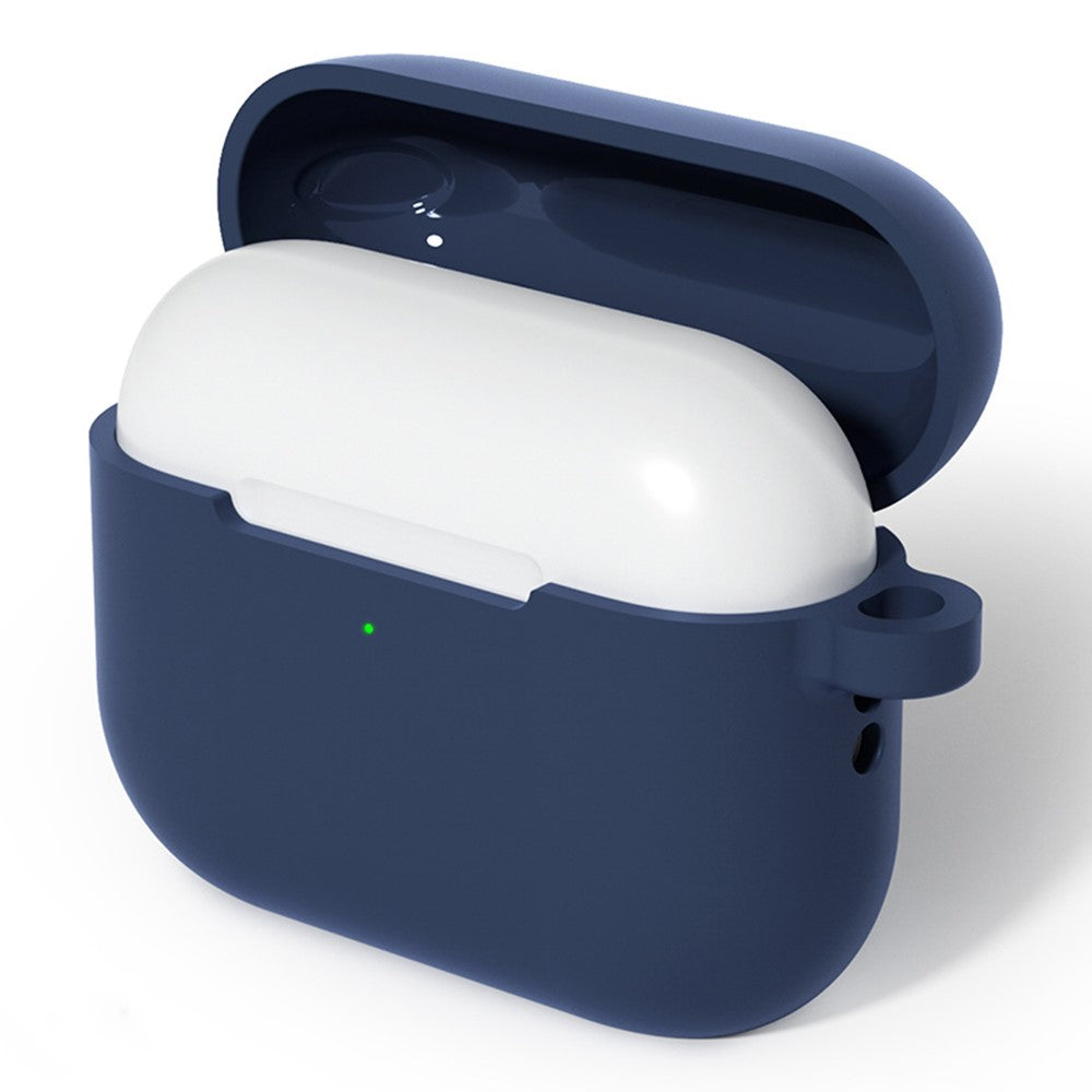 For AirPods Pro 3 Silicone Case Soft Wireless Earbud Organizer Cover with Carabiner