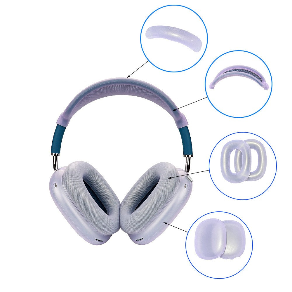 For AirPods Max with USB-C / Max Headphone Silicone Earmuff Shell Earpad Cover Headband Cover Crossbeam Cover Set