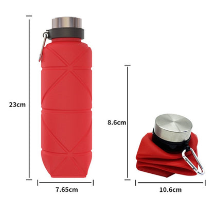 700ML Portable Folding Silicone Water Bottle Outdoor Travel Collapsible Drinking Cup (BPA Free, FDA Certified)