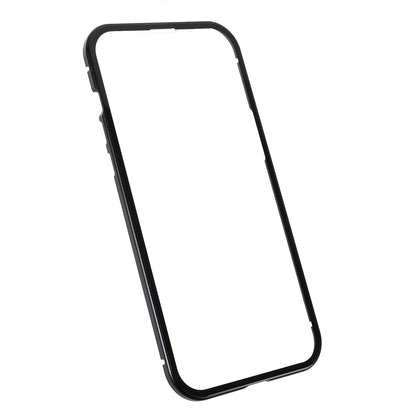 Drop-proof Double-sided Bright and Clear Tempered Glass + Magnetic Metal Frame Phone Case for iPhone 13 Pro 6.1 inch