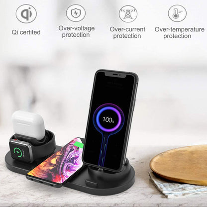 UD15-C 3-in-1 Multifunctional Wireless Charger Charging Dock Station Holder Stand for Apple iPhone/Android Device /Type-C Device