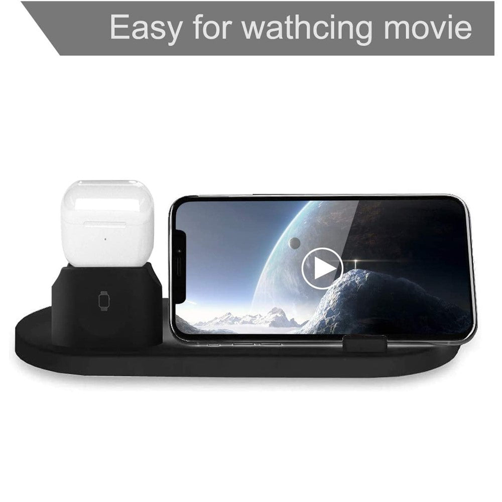 UD15-C 3-in-1 Multifunctional Wireless Charger Charging Dock Station Holder Stand for Apple iPhone/Android Device /Type-C Device