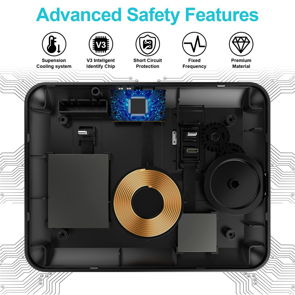YM-UD17 15W 4 in 1 NPO Capacitance Wireless Charger Dock Station Fast Charging Stand for iPhone Apple Watch AirPods