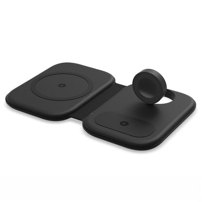 F20 Magnetic Folding 3 in1 Wireless Fast Charging Station for iPhone Apple Watch AirPods Samsung Galaxy Buds