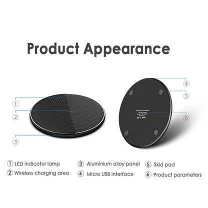 Q25 10W Fast Wireless Charger Qi Smart Lightweight Portable Charging Station for iPhone Series