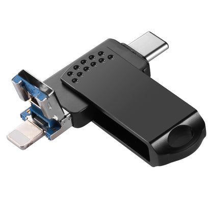RICHWELL 256GB Swivel Memory Stick, Type C/Lightning/USB 3 in 1 Thumb Drive USB 3.0 Flash Drive