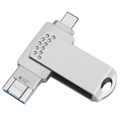 RICHWELL 256GB Swivel Memory Stick, Type C/Lightning/USB 3 in 1 Thumb Drive USB 3.0 Flash Drive