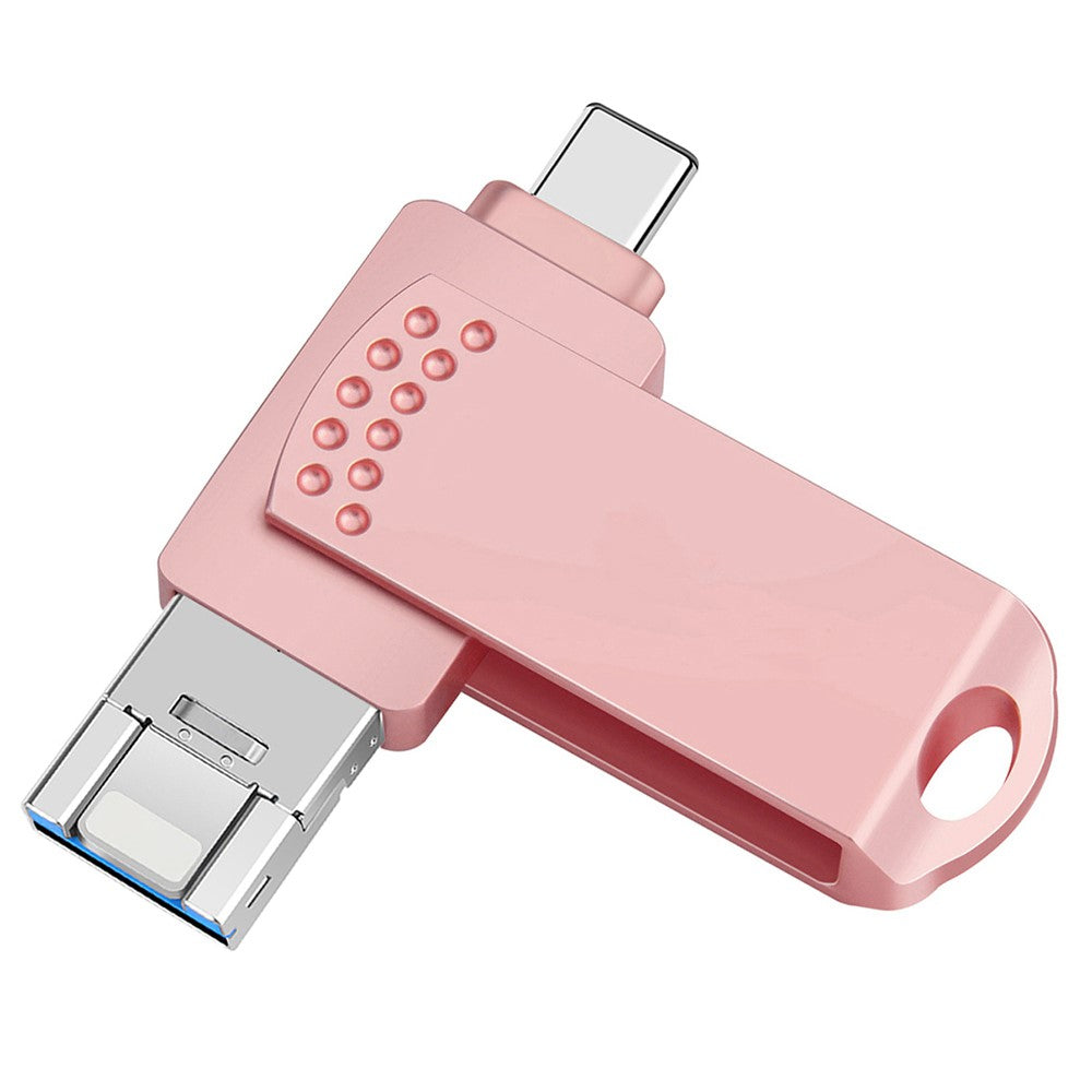 RICHWELL 256GB Swivel Memory Stick, Type C/Lightning/USB 3 in 1 Thumb Drive USB 3.0 Flash Drive