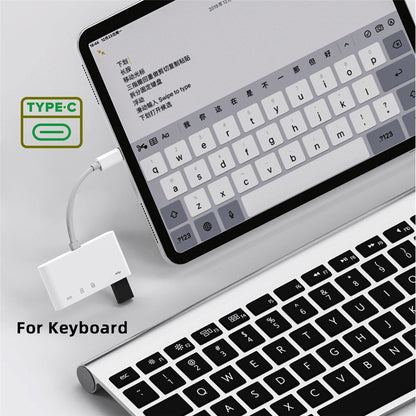 UC-155-SD004 4-in-1 USB 2.0 Type C to SD+TF+USB-A Female Card Reader PD 27W Adapter for Laptop Tablet Phone