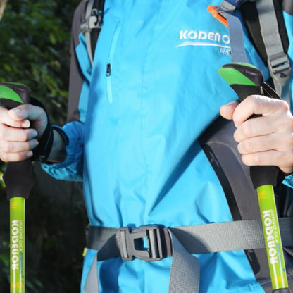 KODENOR 2Pcs Outdoor Trekking Pole Camping 5-Section Aluminum Alloy Walking Stick for 170-190CM Height