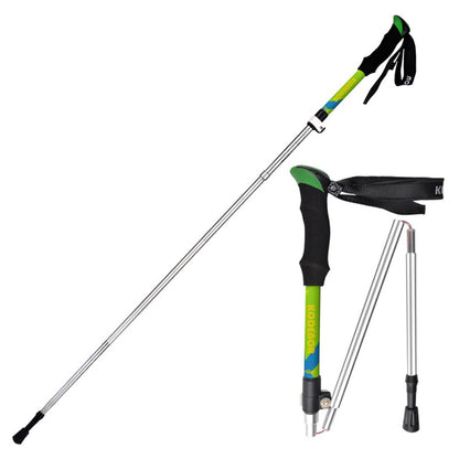KODENOR 2Pcs Outdoor Trekking Pole Camping 5-Section Aluminum Alloy Walking Stick for 170-190CM Height
