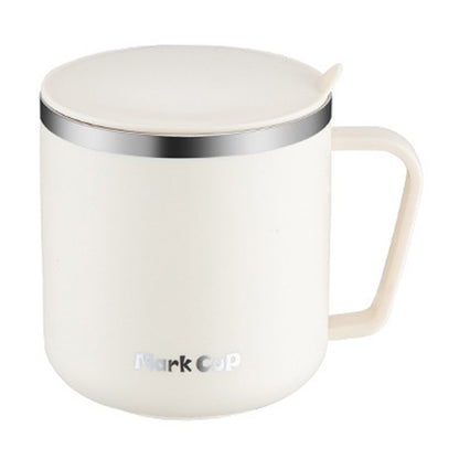 HALIN 350ML PP+304 Stainless Steel Water Cup Tea Milk Coffee Mug with Lid (No FDA Certificate, BPA-Free)