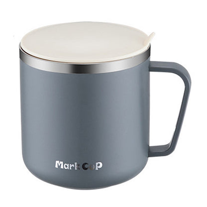 HALIN 350ML PP+304 Stainless Steel Water Cup Tea Milk Coffee Mug with Lid (No FDA Certificate, BPA-Free)