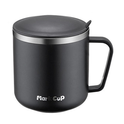 HALIN 350ML PP+304 Stainless Steel Water Cup Tea Milk Coffee Mug with Lid (No FDA Certificate, BPA-Free)