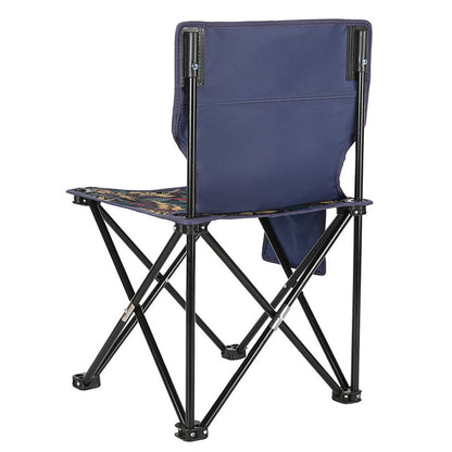 Size S Metal+Oxford Cloth Portable Folding Chair Outdoor Camping Fishing Backrest Chair