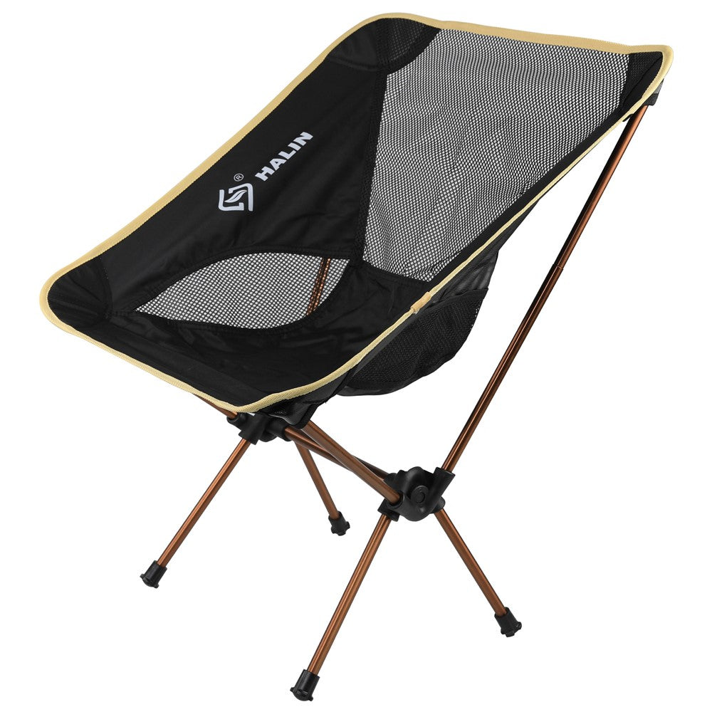 HALIN HS-334 Portable Folding Chair Aluminum Alloy Pole 1200D Oxford Cloth Camping Backrest Chair