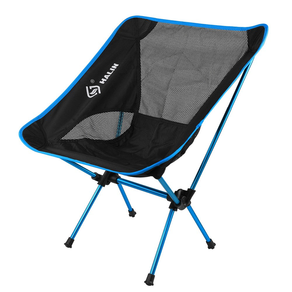 HALIN HS-334 Portable Folding Chair Aluminum Alloy Pole 1200D Oxford Cloth Camping Backrest Chair