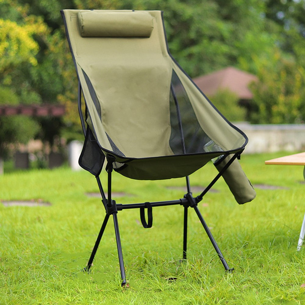 HALIN Portable Foldable Chair Aluminum Alloy Pole 600D Oxford Cloth Camping Fishing Chair