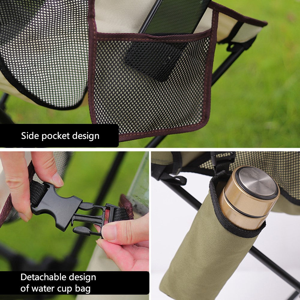 HALIN Portable Foldable Chair Aluminum Alloy Pole 600D Oxford Cloth Camping Fishing Chair