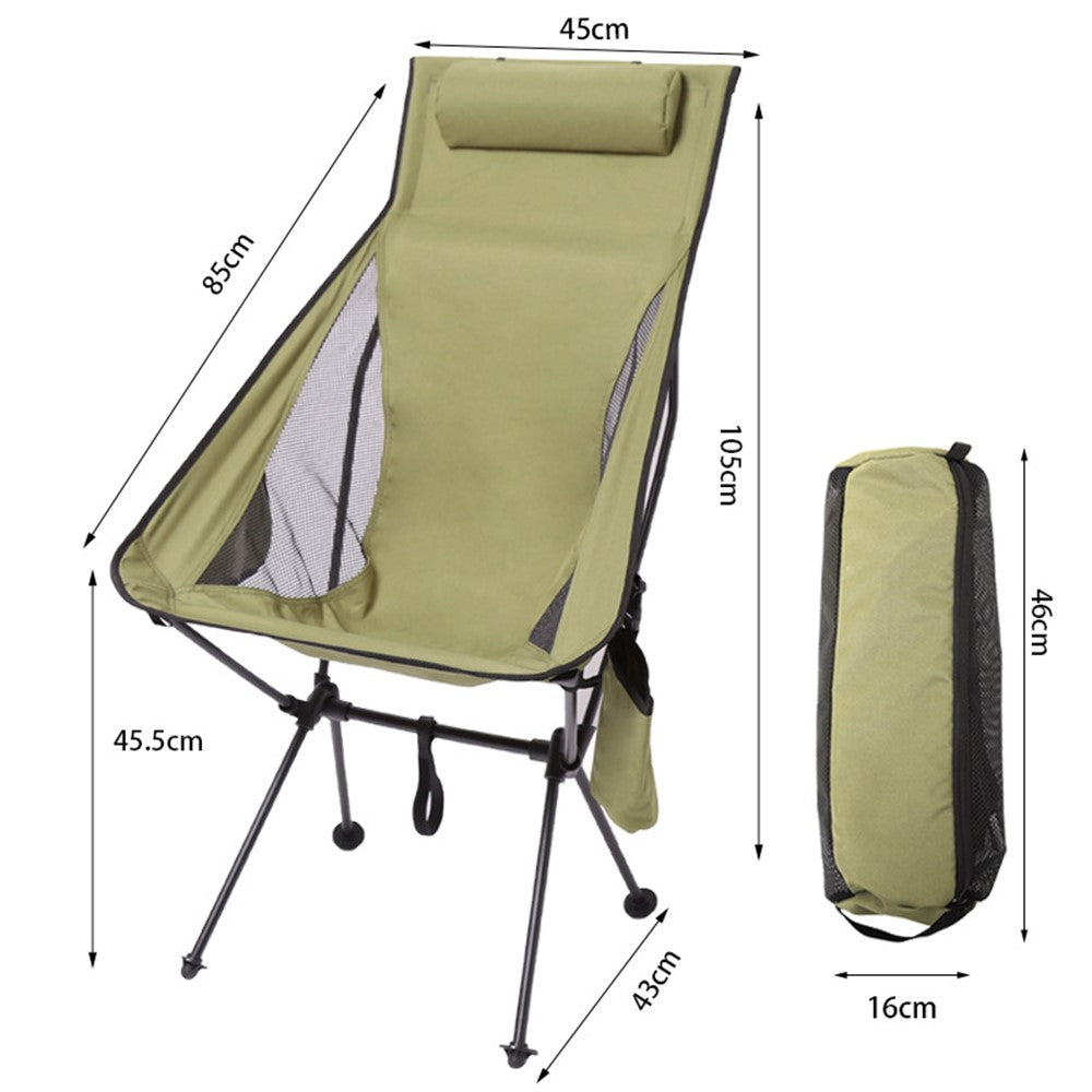 HALIN Portable Foldable Chair Aluminum Alloy Pole 600D Oxford Cloth Camping Fishing Chair