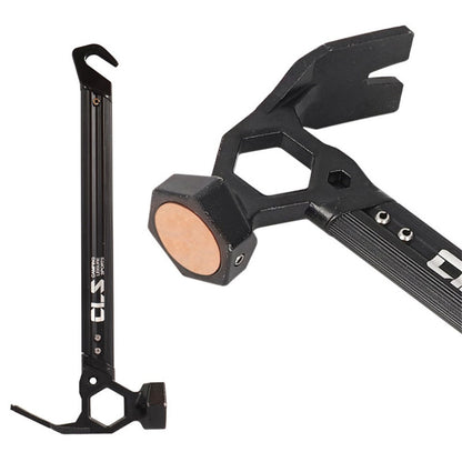 CLS Outdoor Camping Tent Peg Hammer Stainless Steel+Aluminum Alloy Handle Nail Puller