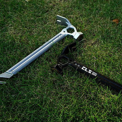 CLS Outdoor Camping Tent Peg Hammer Stainless Steel+Aluminum Alloy Handle Nail Puller