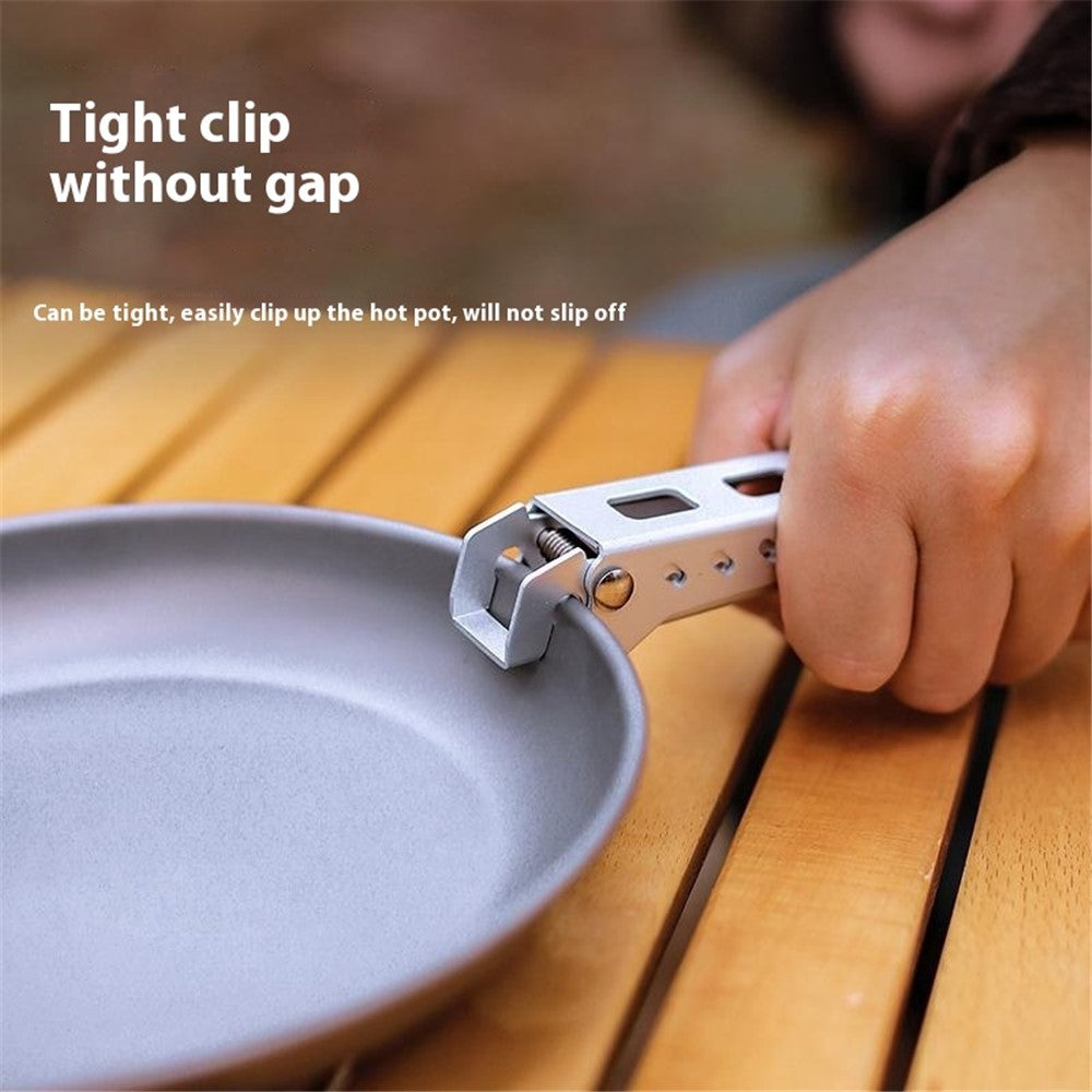 HALIN Pot Clip Pan Bowl Gripper Aluminum Alloy Outdoor Picnic Anti-scalding Grill Cookware Holder Clamp