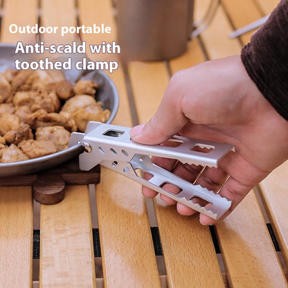 HALIN Pot Clip Pan Bowl Gripper Aluminum Alloy Outdoor Picnic Anti-scalding Grill Cookware Holder Clamp