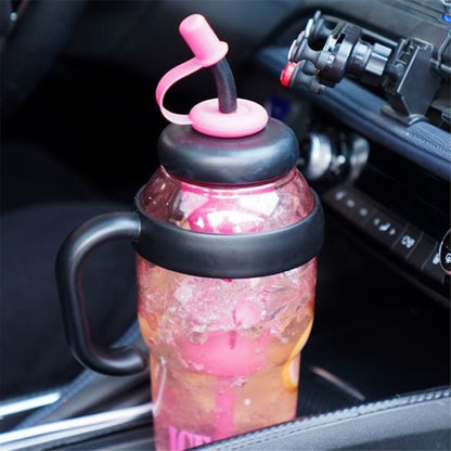 1200ml Water Bottles with Straw Tea Strainer PP+Silicone Bottle for Gym Outdoor Activities (No FDA, BPA-Free)