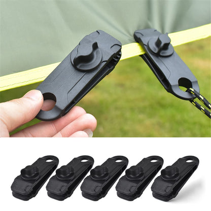 5Pcs/Set Outdoor Tent Canopy Tarp Clip Awning Windproof Fixed Buckle Clip for Camping Hiking