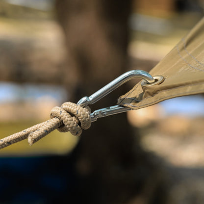 4mmx4m Climbing Rope Camping Tent Canopy Windproof Rope with Adjustable Pulley Tensioner for Outdoor Activities