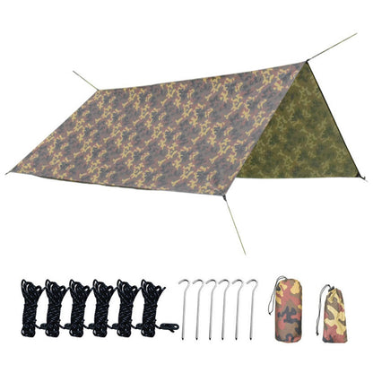 3x5m Outdoor Camouflage Tarp Camping Shelter Sun Shade 210T Waterproof Tent Canopy