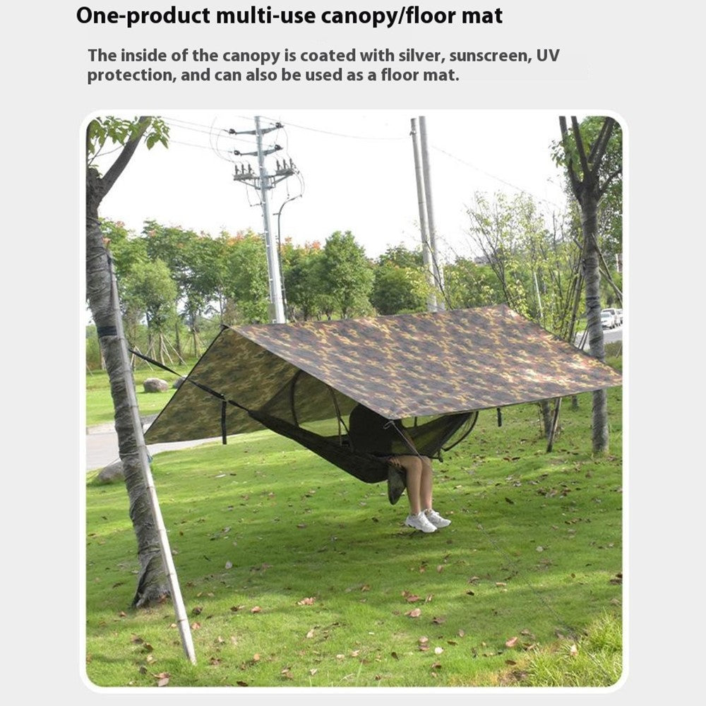 3x5m Outdoor Camouflage Tarp Camping Shelter Sun Shade 210T Waterproof Tent Canopy
