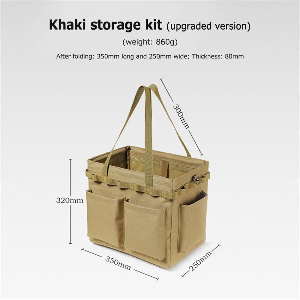 Outdoor Camping Travel Tools Storage Large Capacity Bag Folding Firewood Handbag Picnic Barbecue Cutlery Organizer