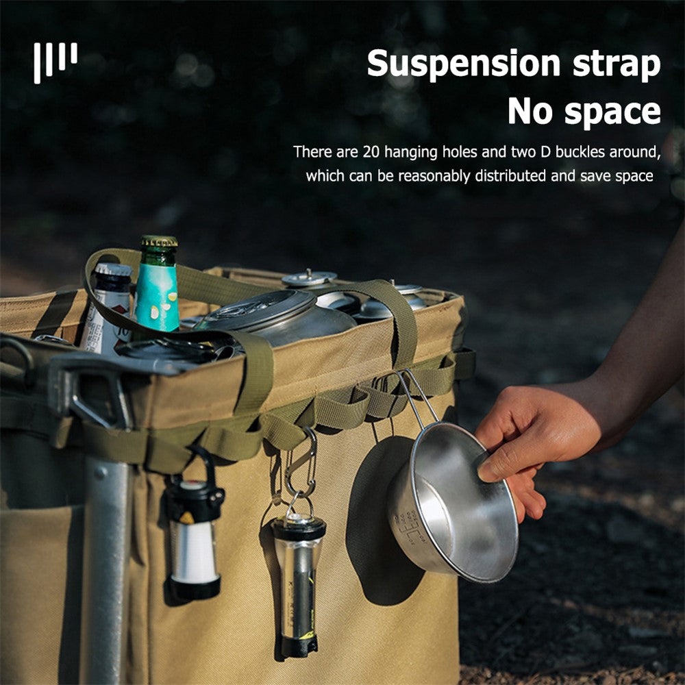 Outdoor Camping Travel Tools Storage Large Capacity Bag Folding Firewood Handbag Picnic Barbecue Cutlery Organizer