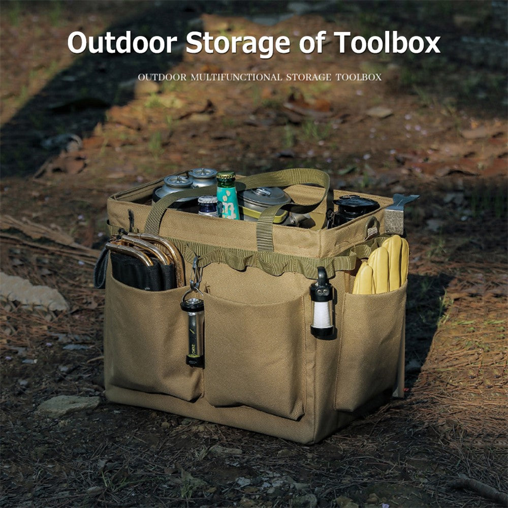 Outdoor Camping Travel Tools Storage Large Capacity Bag Folding Firewood Handbag Picnic Barbecue Cutlery Organizer
