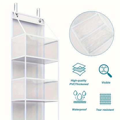 Non-Woven Fabric 6 Layer Storage Bag Wall Door Back Hanging Underwear Handbag Toy Organizer